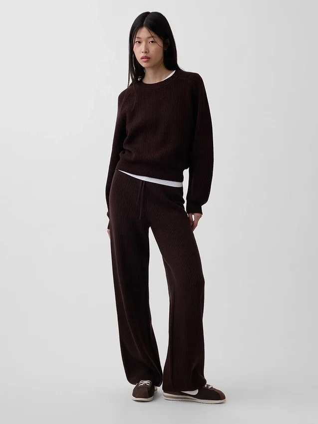 CashSoft-Pullover-Hose mit Shaker-Stitch-Muster