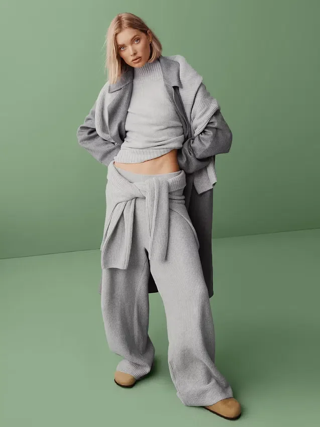 CashSoft-Pullover-Hose mit Shaker-Stitch-Muster