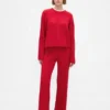 CashSoft-Pullover-Hose mit Zopfmuster