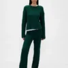 CashSoft-Pullover-Hose mit Zopfmuster