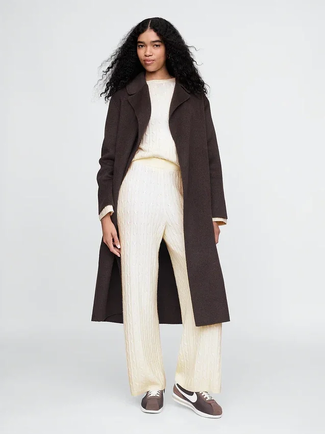 CashSoft-Pullover-Hose mit Zopfmuster