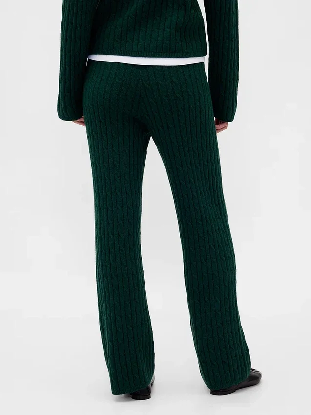 CashSoft-Pullover-Hose mit Zopfmuster