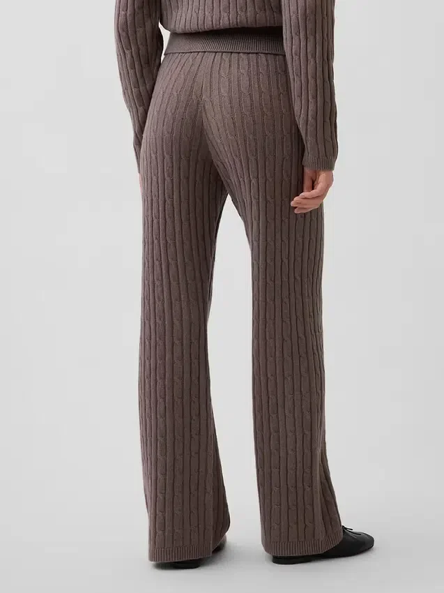 CashSoft-Pullover-Hose mit Zopfmuster