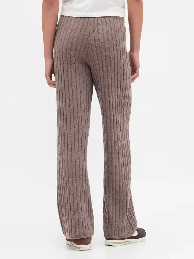 CashSoft-Pullover-Hose mit Zopfmuster