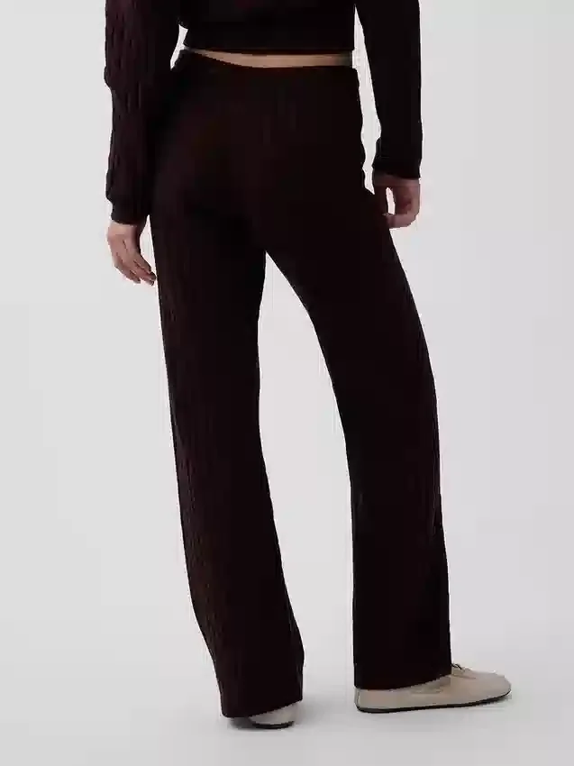 CashSoft-Pullover-Hose mit Zopfmuster