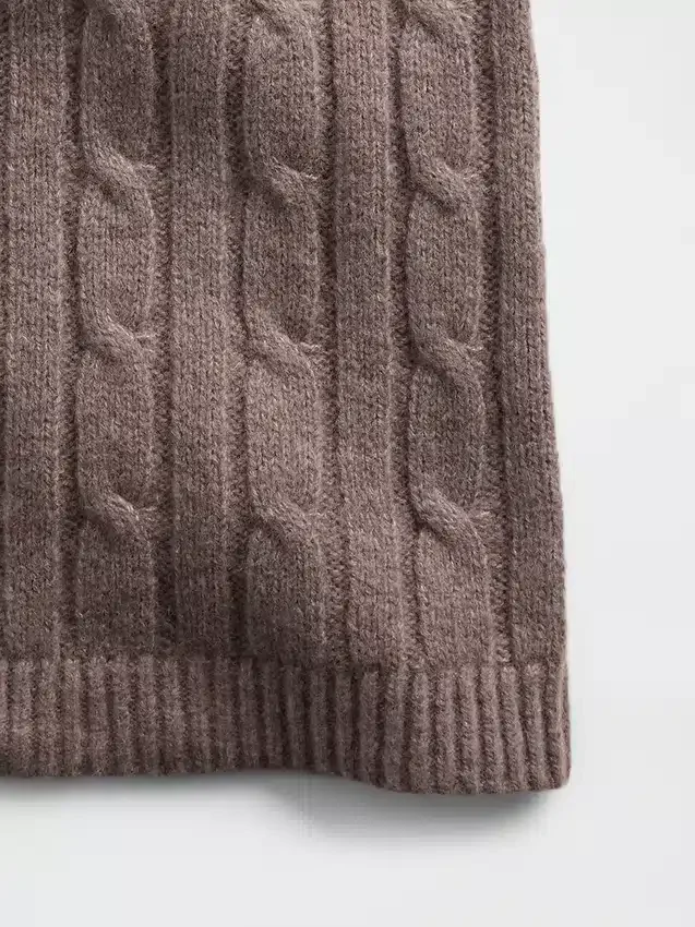 CashSoft-Pullover-Hose mit Zopfmuster