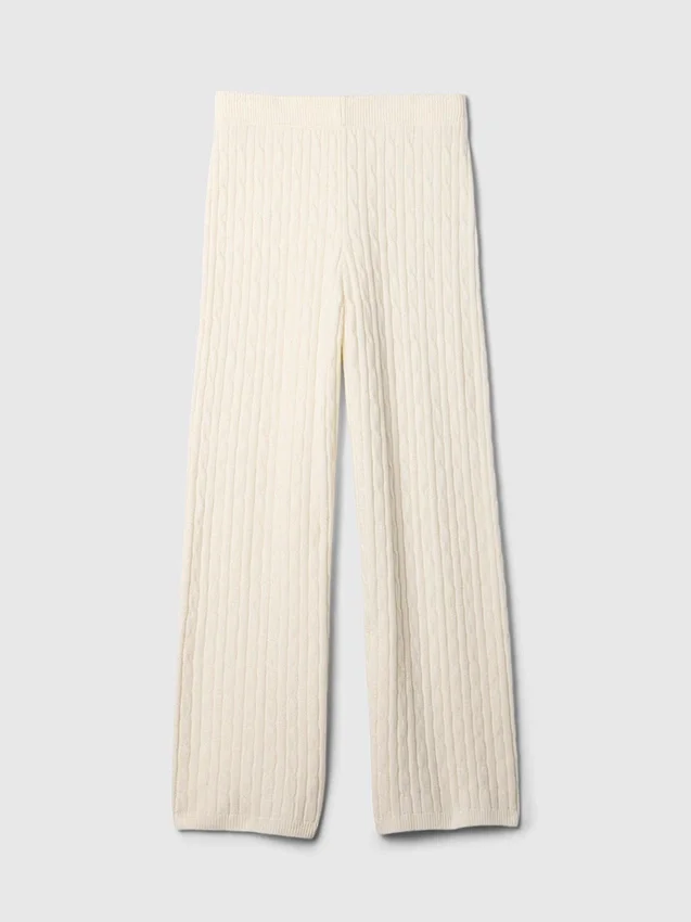 CashSoft-Pullover-Hose mit Zopfmuster