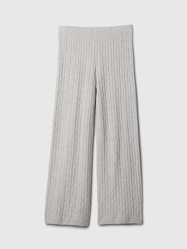 CashSoft-Pullover-Hose mit Zopfmuster