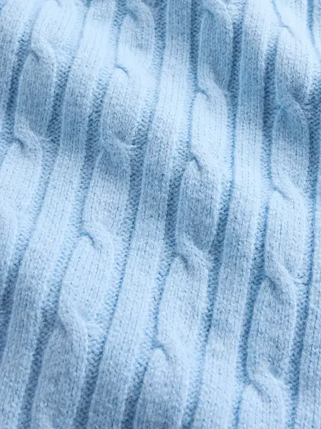 CashSoft-Pullover-Hose mit Zopfmuster