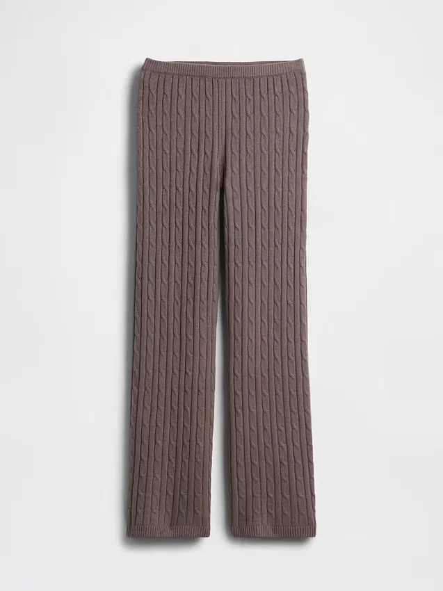 CashSoft-Pullover-Hose mit Zopfmuster