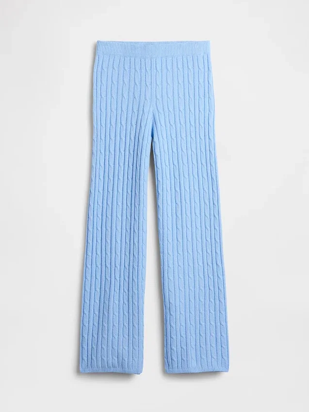 CashSoft-Pullover-Hose mit Zopfmuster