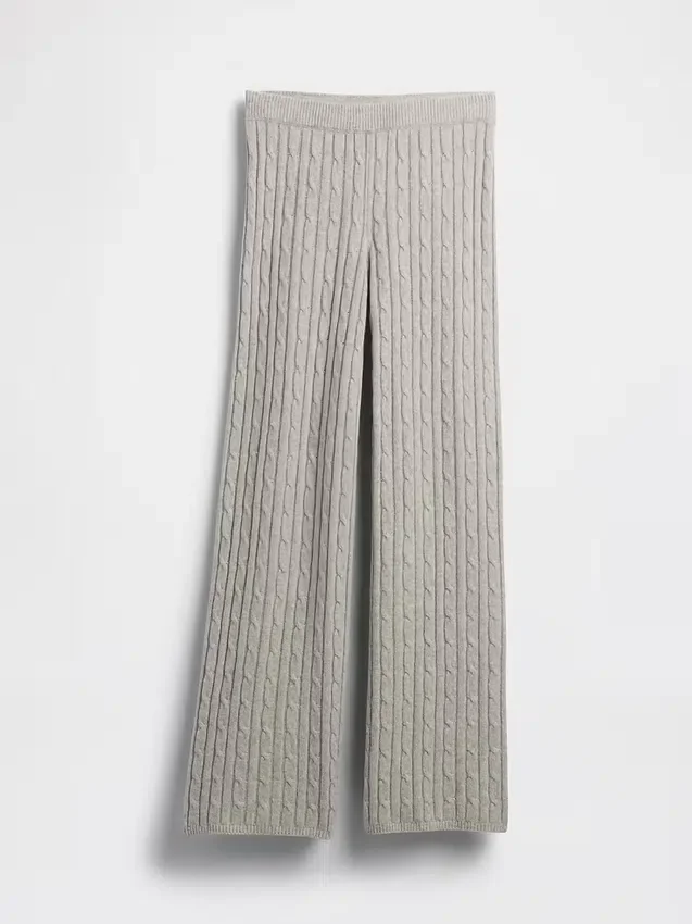 CashSoft-Pullover-Hose mit Zopfmuster