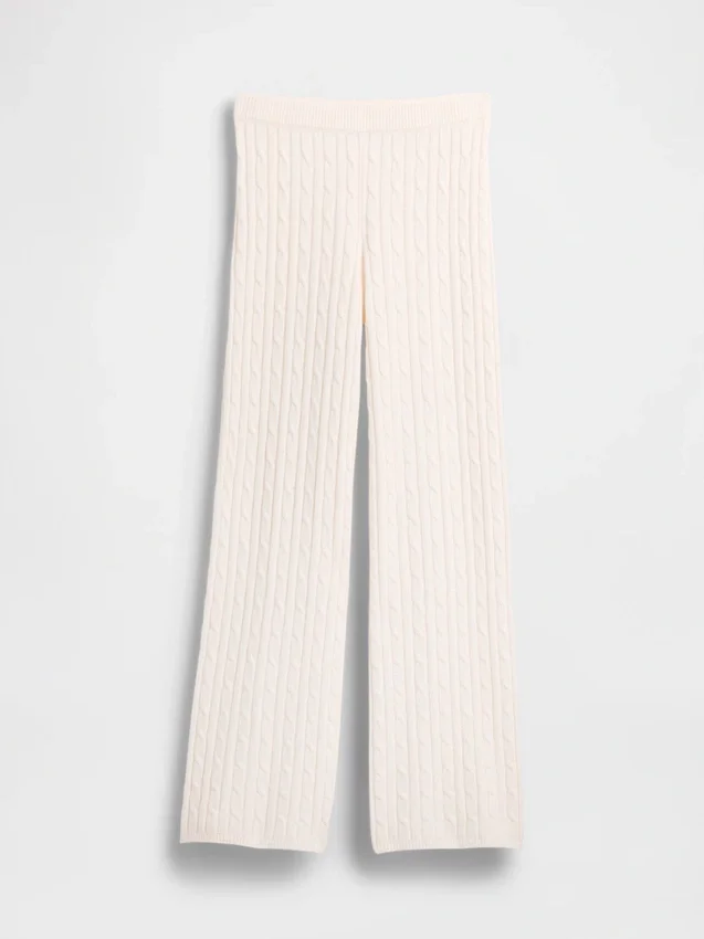 CashSoft-Pullover-Hose mit Zopfmuster