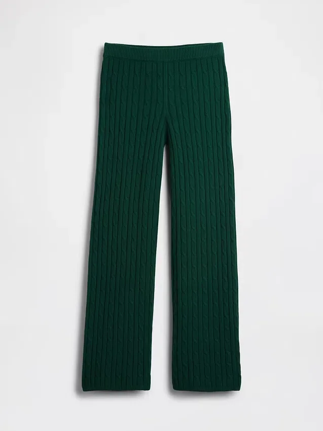 CashSoft-Pullover-Hose mit Zopfmuster