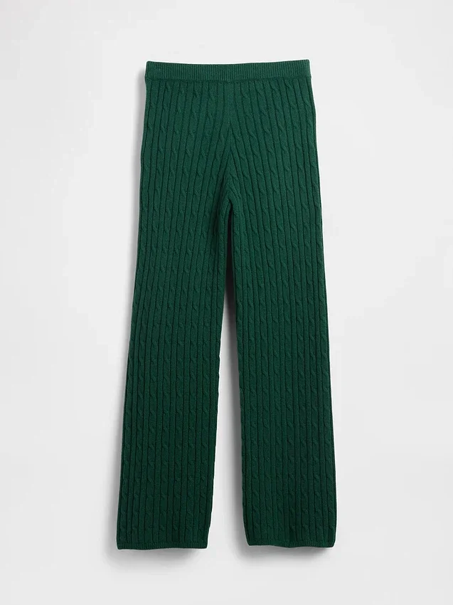 CashSoft-Pullover-Hose mit Zopfmuster