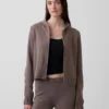 CashSoft-Pullover – Kurzer Kapuzenpullover mit Reißverschluss
