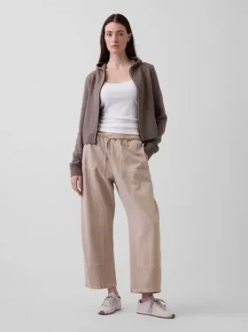 CashSoft-Pullover – Kurzer Kapuzenpullover mit Reißverschluss