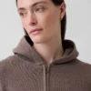 CashSoft-Pullover – Kurzer Kapuzenpullover mit Reißverschluss
