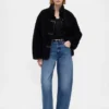 CashSoft-Pullover mit Ellbogenärmeln und verkürzter Passform