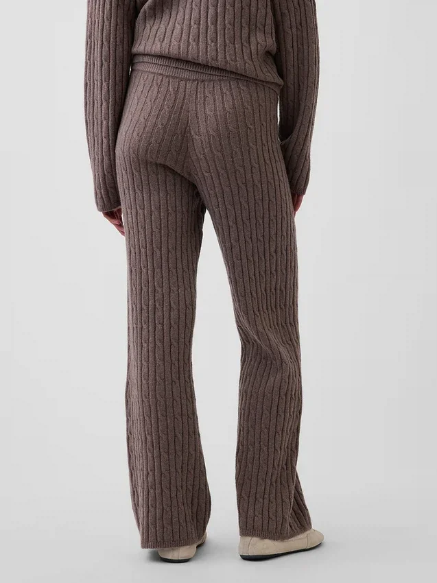 CashSoft-Pullover mit lockerem Zopfmuster als Hose