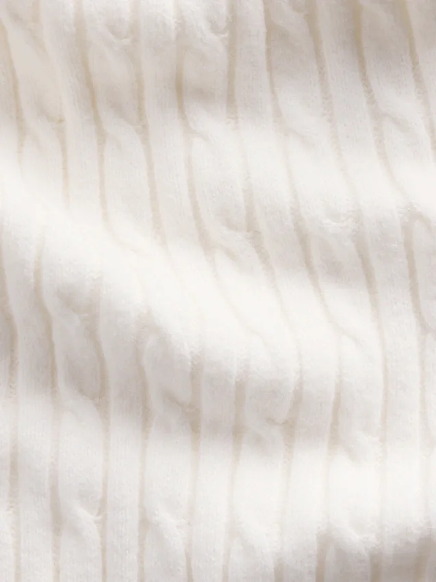 CashSoft-Pullover mit lockerem Zopfmuster als Hose