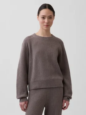 CashSoft-Pullover mit lockerer Shaker-Strickoptik