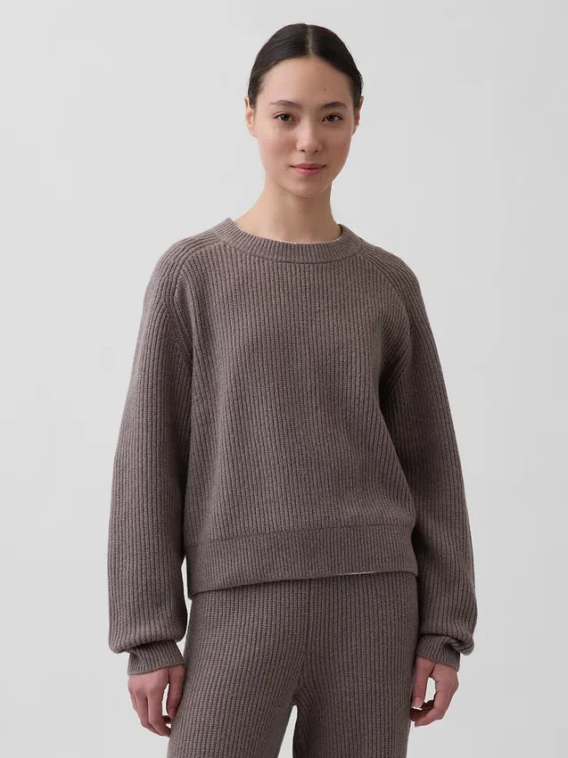 CashSoft-Pullover mit lockerer Shaker-Strickoptik