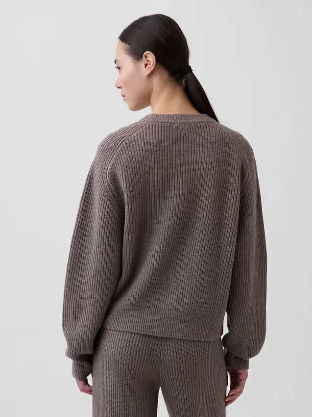 CashSoft-Pullover mit lockerer Shaker-Strickoptik
