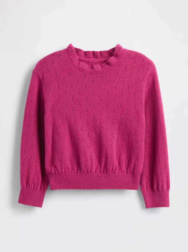 CashSoft-Pullover mit Pointelle-Muster für Baby & Kleinkind