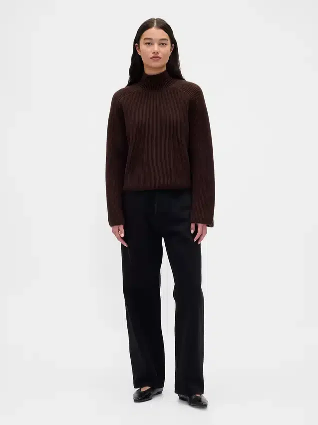CashSoft-Pullover mit Shaker-Stich und Rollkragen