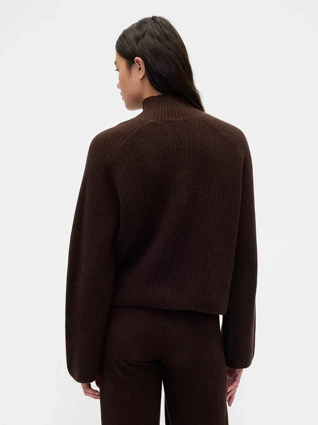 CashSoft-Pullover mit Shaker-Stich und Rollkragen