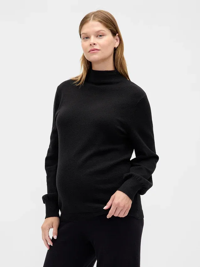 CashSoft-Rollkragen-Pullover für Umstandsmode