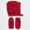 CashSoft-Set aus Mütze mit Bommel und Fäustlingen für Baby & Kleinkind
