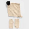 CashSoft-Set aus Mütze mit Bommel und Fäustlingen für Baby & Kleinkind