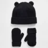 CashSoft-Set mit Bärenmütze und Fäustlingen für Baby & Kleinkind