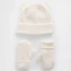 CashSoft-Set mit Bärenmütze und Fäustlingen für Baby & Kleinkind