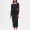 CashSoft Stretch-Midi-Pullover mit schulterfreiem Ausschnitt
