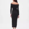 CashSoft Stretch-Midi-Pullover mit schulterfreiem Ausschnitt