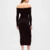 CashSoft Stretch-Midi-Pullover mit schulterfreiem Ausschnitt