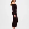 CashSoft Stretch-Midi-Pullover mit schulterfreiem Ausschnitt