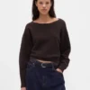 CashSoft Stretch-Pullover mit Laternenärmeln