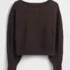 CashSoft Stretch-Pullover mit Laternenärmeln