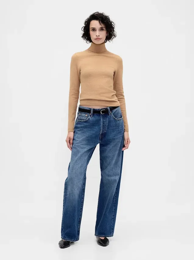 CashSoft Stretch-Rollkragen-Pullover