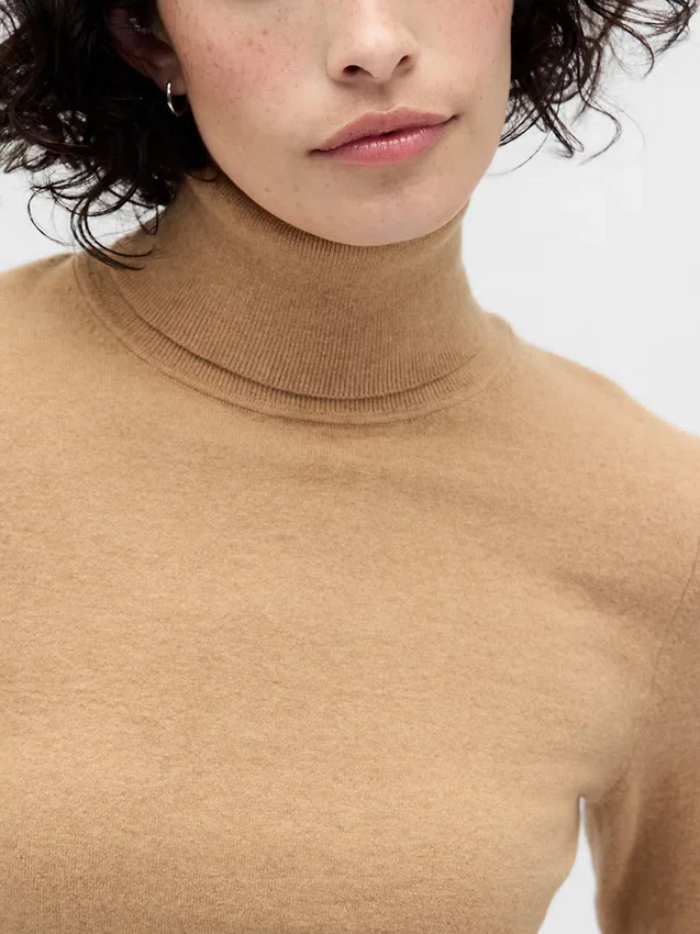 CashSoft Stretch-Rollkragen-Pullover