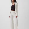 CashSoft-Strickpullover mit Zopfmuster und Bootcut-Hose