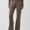 CashSoft-Strickpullover mit Zopfmuster und Bootcut-Hose