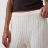 CashSoft-Strickpullover mit Zopfmuster und Bootcut-Hose
