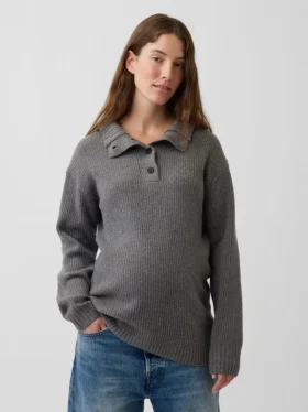CashSoft-Umstandsmode-Pullover mit Stehkragen