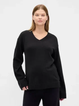 CashSoft-Umstandsmode-Pullover mit V-Ausschnitt