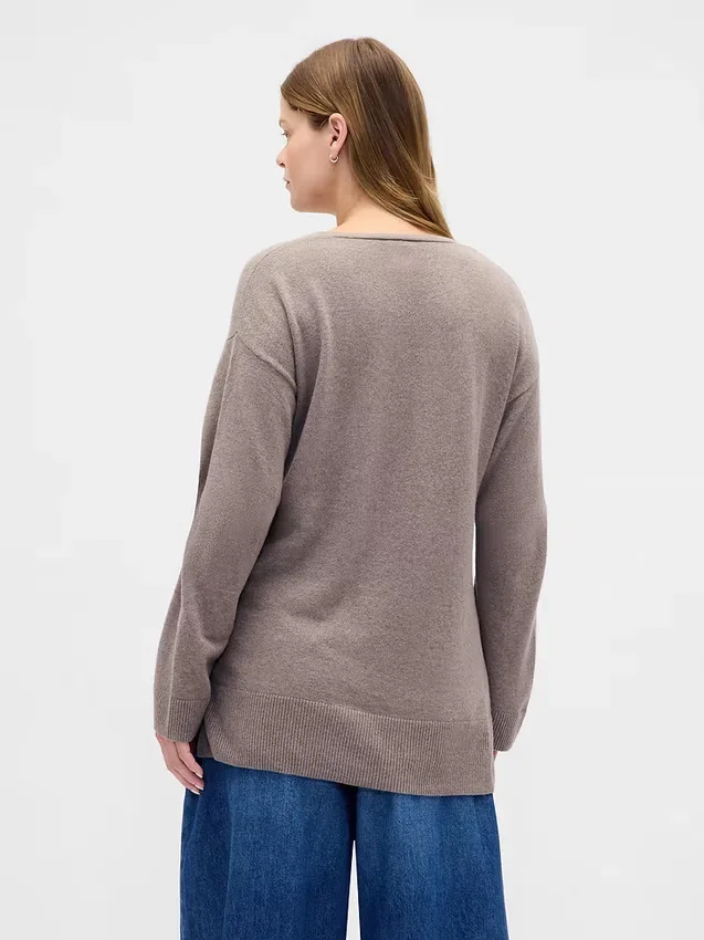 CashSoft-Umstandsmode-Pullover mit V-Ausschnitt